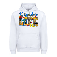 White dispatcher life Urban Hoodie - Zillion Design Studio