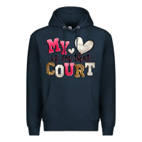 Navy my heart is on that court volleyball Premium Hoodie - Zillion Design Studio