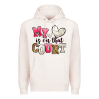 Pale Pink my heart is on that court volleyball Premium Hoodie - Zillion Design Studio