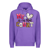 Purple my heart is on that court volleyball Premium Hoodie - Zillion Design Studio