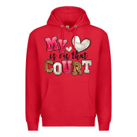 Red my heart is on that court volleyball Premium Hoodie - Zillion Design Studio
