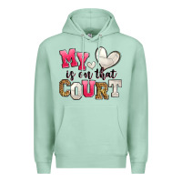 Seafoam my heart is on that court volleyball Premium Hoodie - Zillion Design Studio