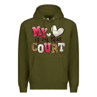 Army Green my heart is on that court volleyball Premium Hoodie - Zillion Design Studio