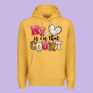 My Heart Is On That Court Volleyball Premium Hoodie Designed By Zillion Design Studio