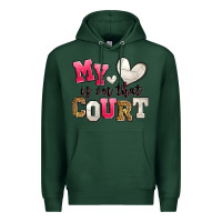 Sports Green my heart is on that court volleyball Premium Hoodie - Zillion Design Studio