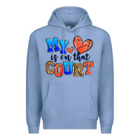 Colony Blue my heart is on that court basketball Premium Hoodie - Zillion Design Studio