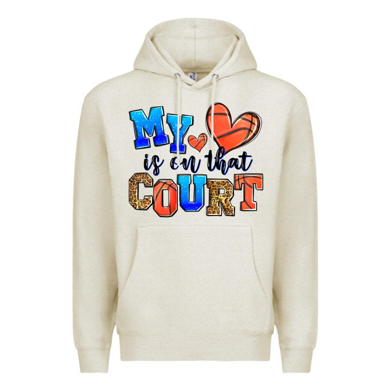 My Heart Is On That Court Basketball Premium Hoodie by Zillion Design Studio | Teevron