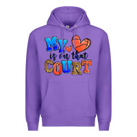 Purple my heart is on that court basketball Premium Hoodie - Zillion Design Studio