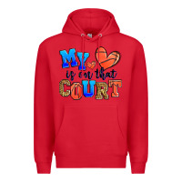 Red my heart is on that court basketball Premium Hoodie - Zillion Design Studio