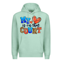 Seafoam my heart is on that court basketball Premium Hoodie - Zillion Design Studio
