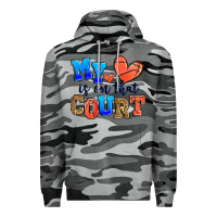 Slate Camo my heart is on that court basketball Premium Hoodie - Zillion Design Studio