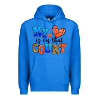 True Royal my heart is on that court basketball Premium Hoodie - Zillion Design Studio