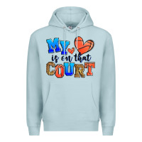 Blue Mist my heart is on that court basketball Premium Hoodie - Zillion Design Studio