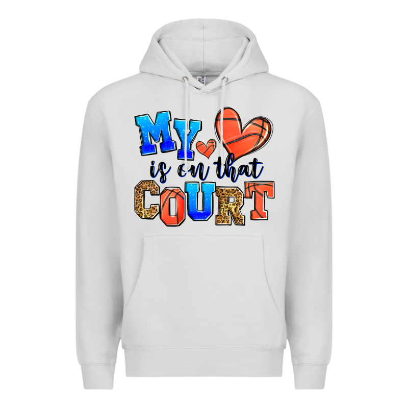 My Heart Is On That Court Basketball Premium Hoodie by Zillion Design Studio | Teevron