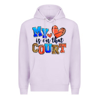 Lilac my heart is on that court basketball Premium Hoodie - Zillion Design Studio
