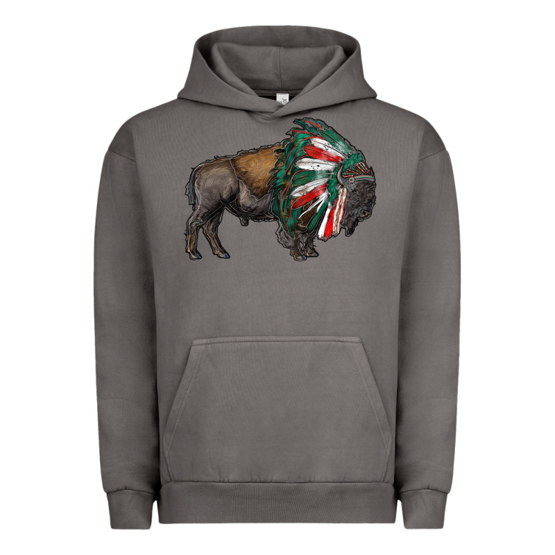 Mexican Bison With Indian Headdress Urban Hoodie by RanaPortraitStore | Teevron