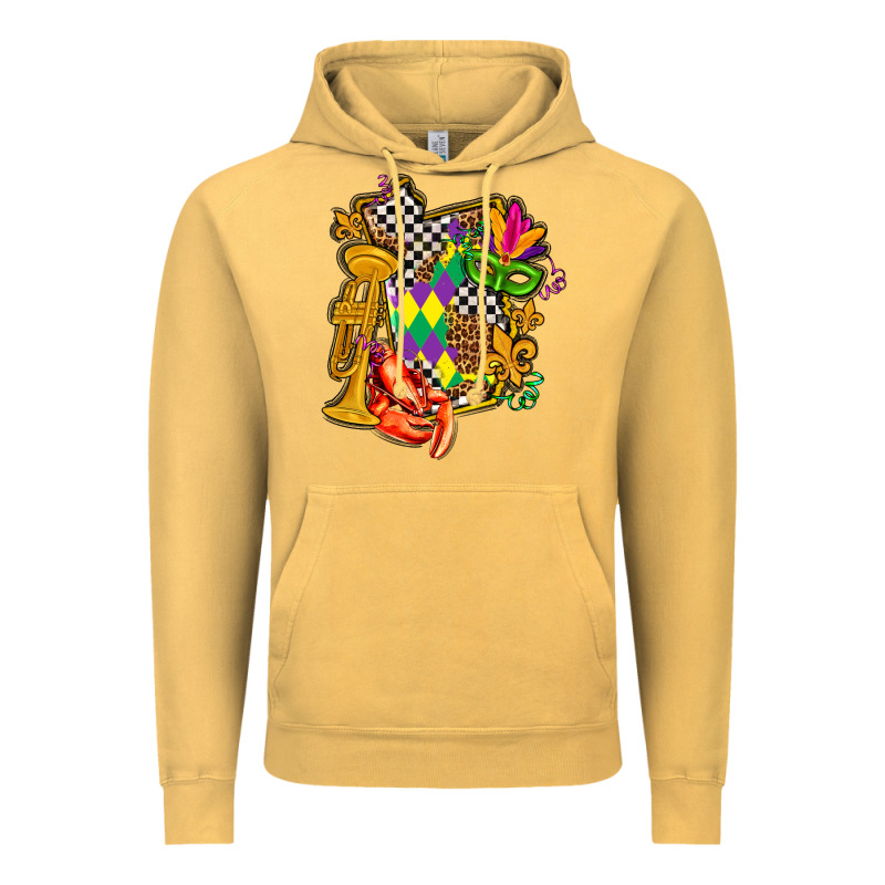 Mississippi Map Mardi Gras Vintage Hoodie by AdoDesignShop | Teevron