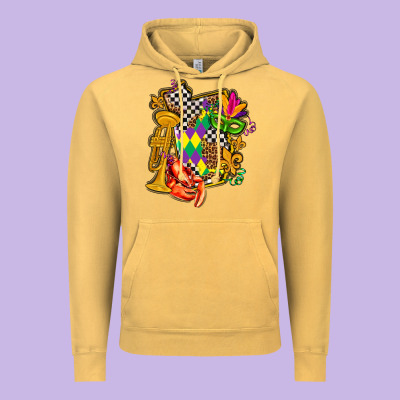 Mississippi Map Mardi Gras Vintage Hoodie Designed By Adodesignshop