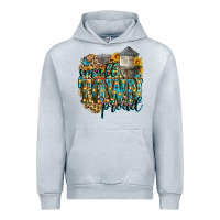 Heather Grey small town proud Urban Hoodie - Zillion Design Studio
