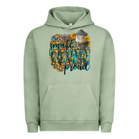 Pigment Oil Green small town proud Urban Hoodie - Zillion Design Studio