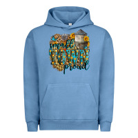 Pigment Pebble Blue small town proud Urban Hoodie - Zillion Design Studio