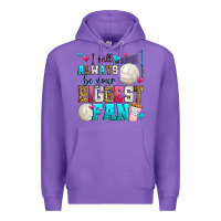 Purple i will always be your biggest fan volleyball Premium Hoodie - Zillion Design Studio