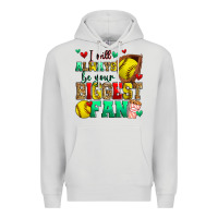 Dove Grey i will always be your biggest fan softball Premium Hoodie - Zillion Design Studio