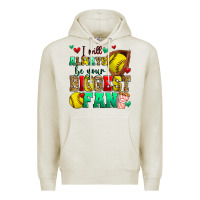 Oatmeal Heather i will always be your biggest fan softball Premium Hoodie - Zillion Design Studio