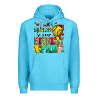 Ocean Blue i will always be your biggest fan softball Premium Hoodie - Zillion Design Studio