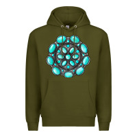 Army Green gemstone jewelry Premium Hoodie - RanaPortraitStore