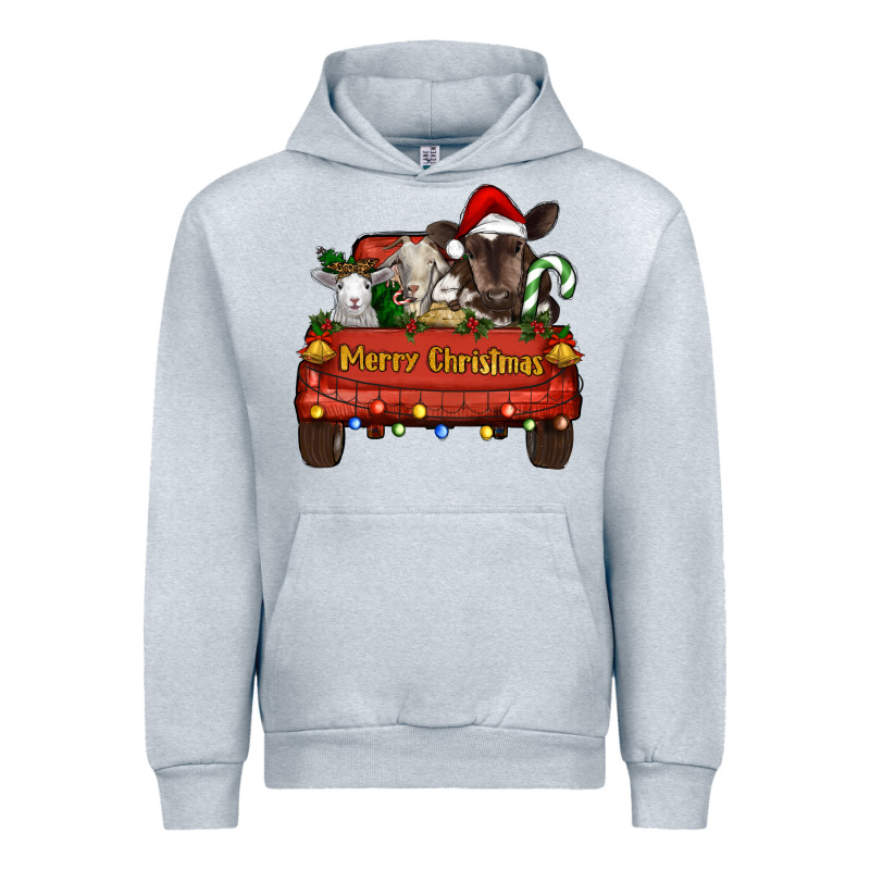 Merry Christmas Truck Animals Urban Hoodie by RanaPortraitStore | Teevron