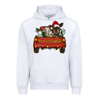 White merry christmas truck animals Urban Hoodie - RanaPortraitStore