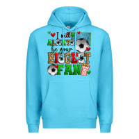 Ocean Blue i will always be your biggest fan soccer Premium Hoodie - Zillion Design Studio
