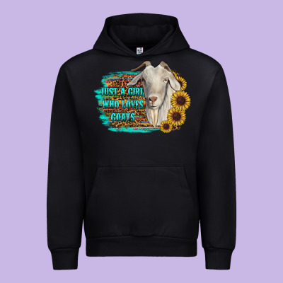 Just A Girl Who Loves Goats Urban Hoodie Designed By Ranaportraitstore
