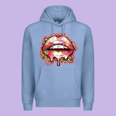 Volleyball Lips Premium Hoodie Designed By Zillion Design Studio
