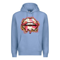 Colony Blue volleyball lips Premium Hoodie - Zillion Design Studio