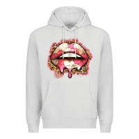 Dove Grey volleyball lips Premium Hoodie - Zillion Design Studio