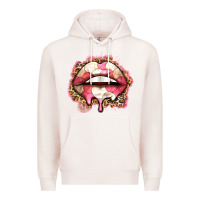 Pale Pink volleyball lips Premium Hoodie - Zillion Design Studio