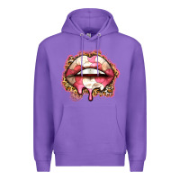 Purple volleyball lips Premium Hoodie - Zillion Design Studio