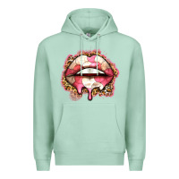 Seafoam volleyball lips Premium Hoodie - Zillion Design Studio
