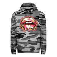 Slate Camo volleyball lips Premium Hoodie - Zillion Design Studio