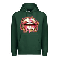 Sports Green volleyball lips Premium Hoodie - Zillion Design Studio