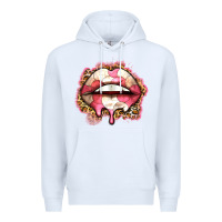 White volleyball lips Premium Hoodie - Zillion Design Studio