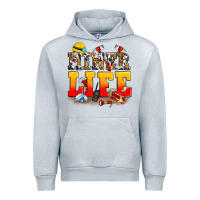 Heather Grey miner life Urban Hoodie - Zillion Design Studio