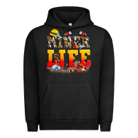 Pigment Black miner life Urban Hoodie - Zillion Design Studio