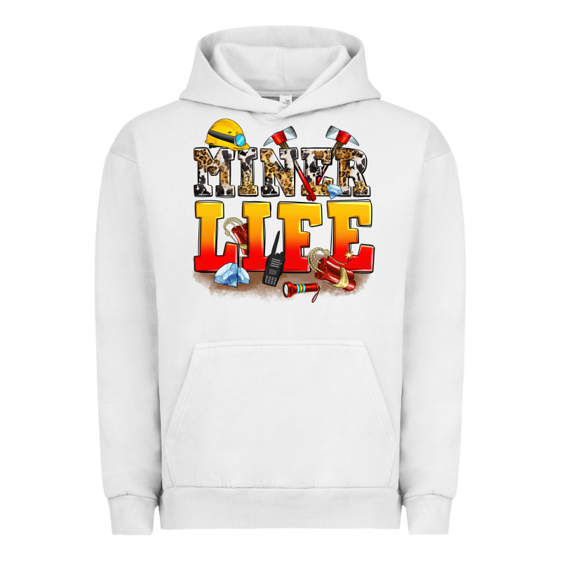 Miner Life Urban Hoodie by Zillion Design Studio | Teevron