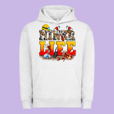 Miner Life Urban Hoodie Designed By Zillion Design Studio