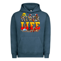 Pigment Midnight Navy miner life Urban Hoodie - Zillion Design Studio
