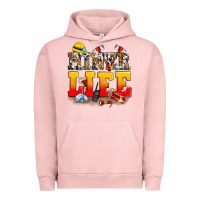 Pigment Salmon miner life Urban Hoodie - Zillion Design Studio