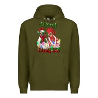 Army Green christmas roosters Premium Hoodie - RanaPortraitStore